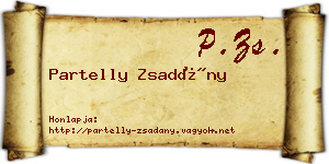 Partelly Zsadány névjegykártya